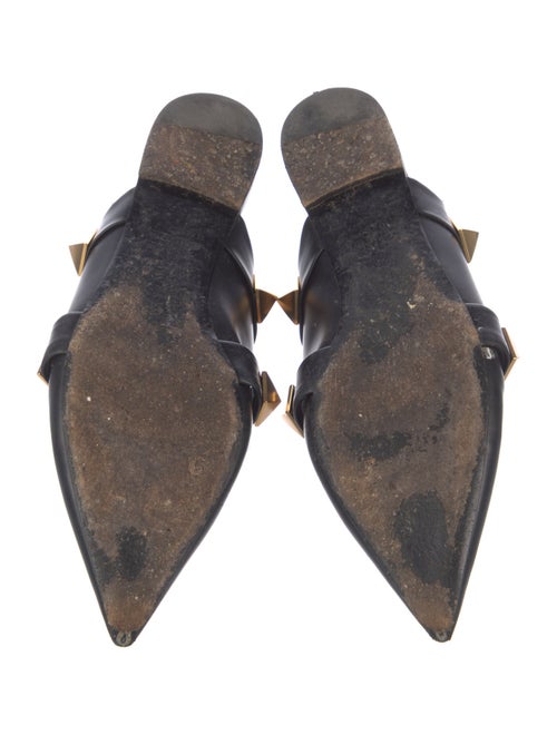 Valentino Rockstud Accents Leather Mules