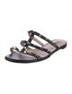 Valentino Rockstud Accents Leather Slides