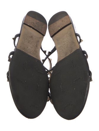 Valentino Rockstud Accents Leather Slides