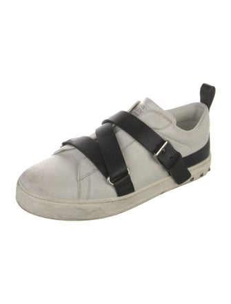 Valentino Rockstud Accents Leather Sneakers