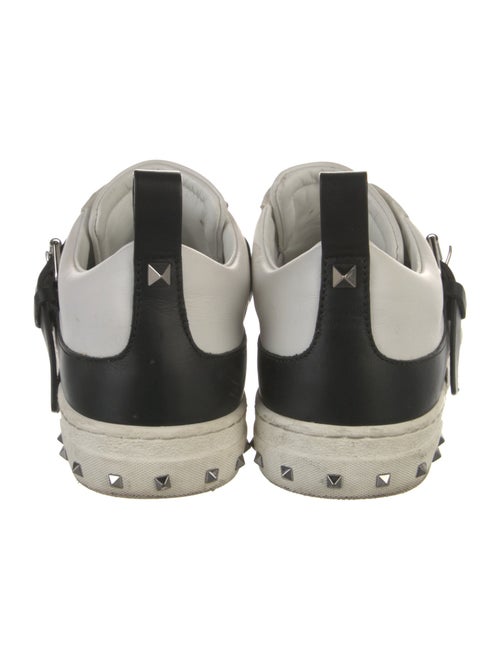 Valentino Rockstud Accents Leather Sneakers