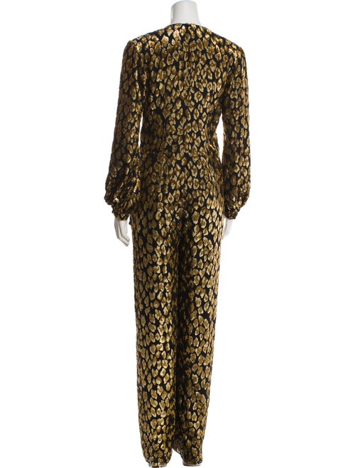 Valentino Printed V-Neck Jumpsuit