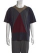 Valentino Rockstud Accents Colorblock Pattern T-Shirt