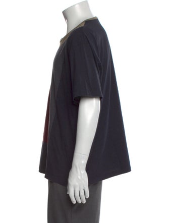 Valentino Rockstud Accents Colorblock Pattern T-Shirt