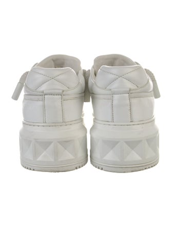 Valentino Rockstud Accents Leather Sneakers