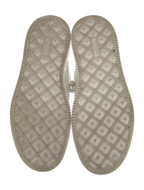 Valentino Rockstud Accents Leather Sneakers