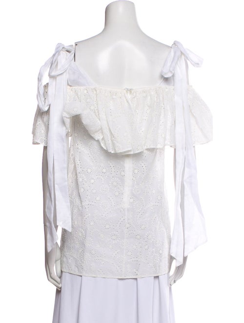 Valentino Off-The-Shoulder Short Sleeve Blouse