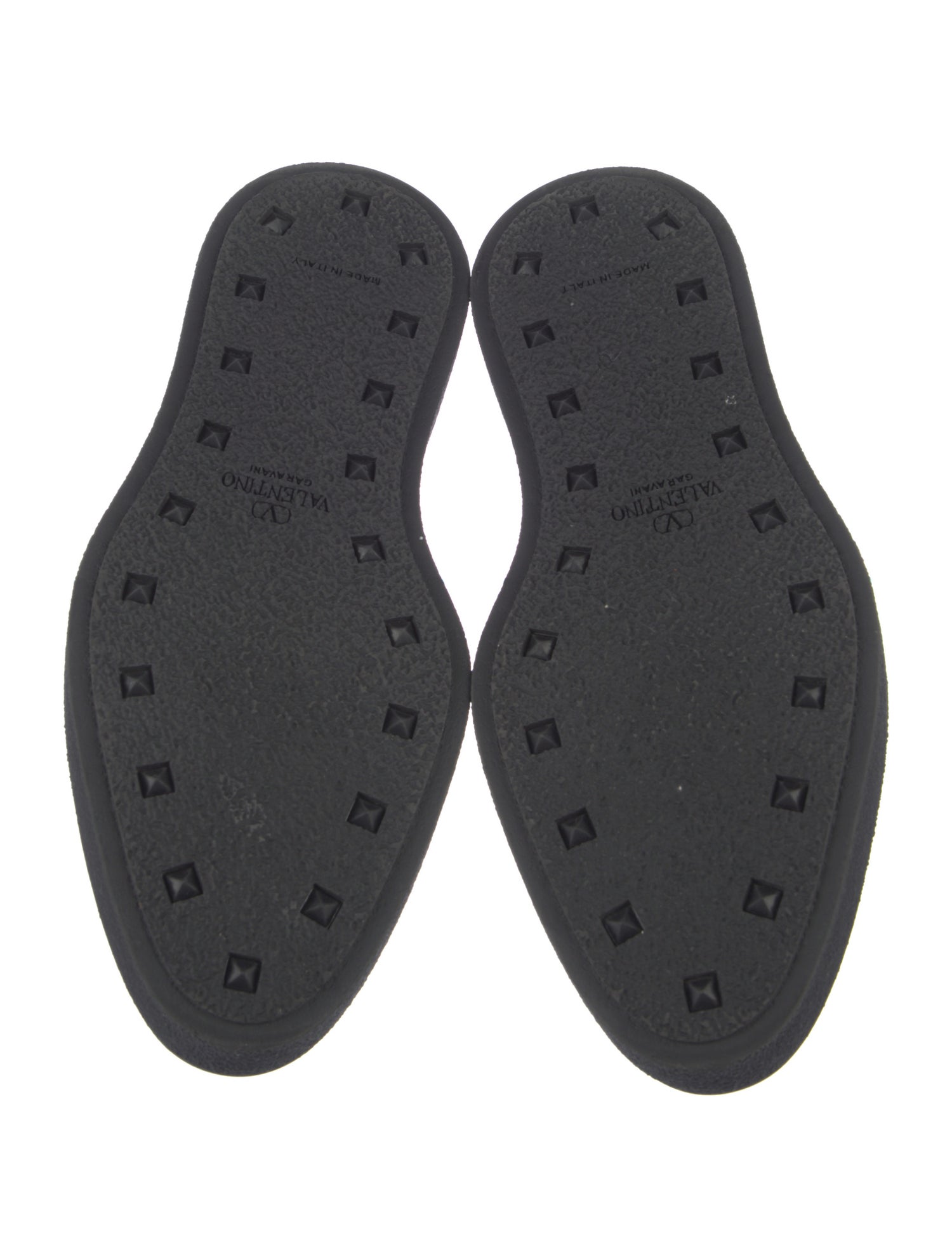 Valentino Rockstud Accents Leather Derby Shoes