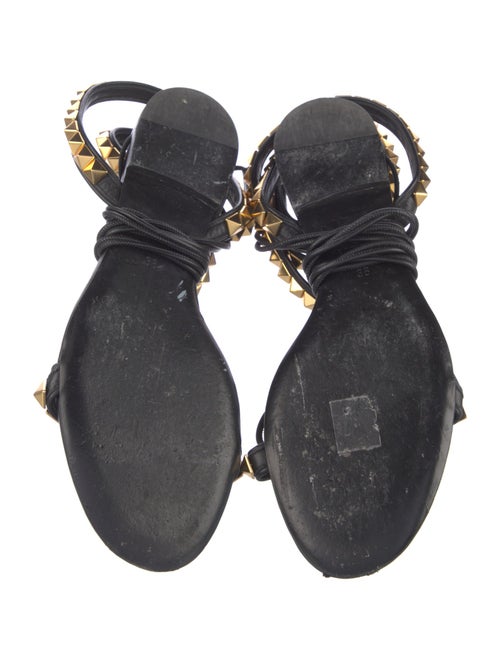 Valentino Rockstud Accents Leather Gladiator Sandals