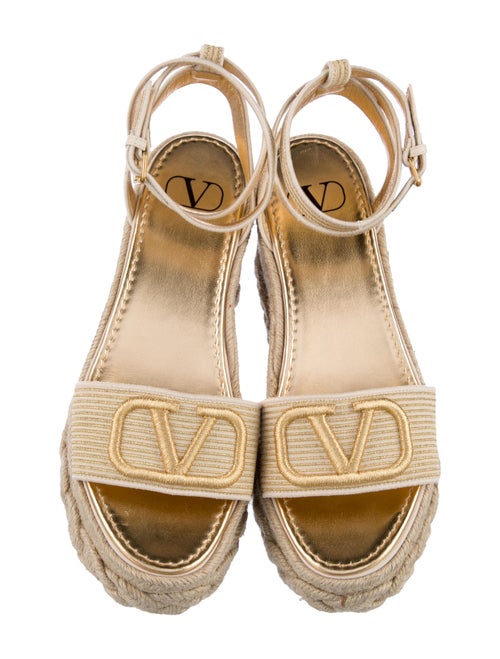 Valentino Jute Embroidered Accent Espadrilles