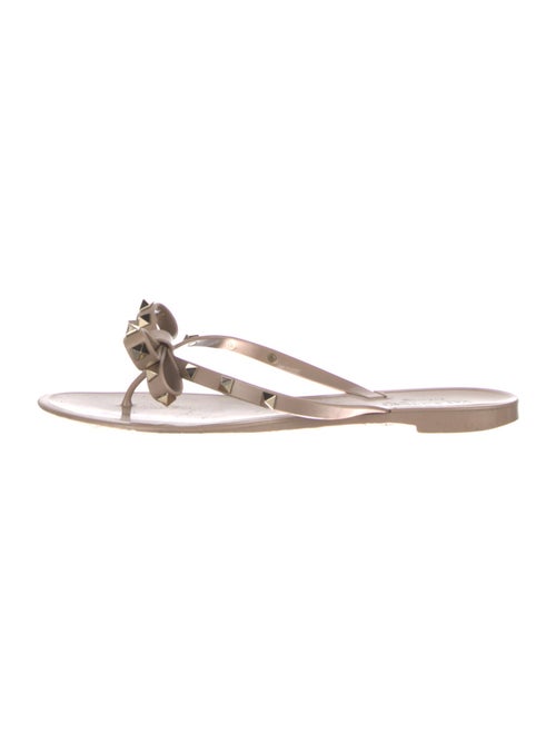 Valentino Rockstud Accents Rubber Slides
