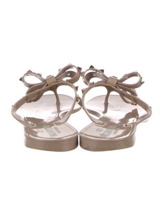 Valentino Rockstud Accents Rubber Slides