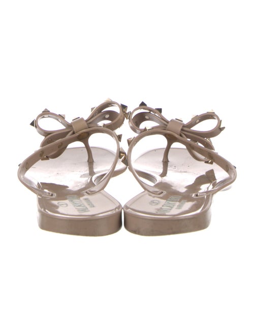 Valentino Rockstud Accents Rubber Slides