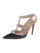 Valentino Rockstud Accents Patent Leather T-Strap Pumps