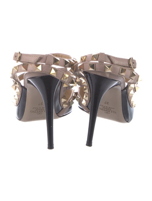 Valentino Rockstud Accents Patent Leather T-Strap Pumps