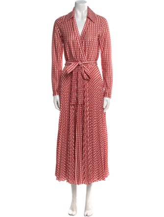 Valentino Striped Midi Length Dress