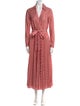 Valentino Striped Midi Length Dress