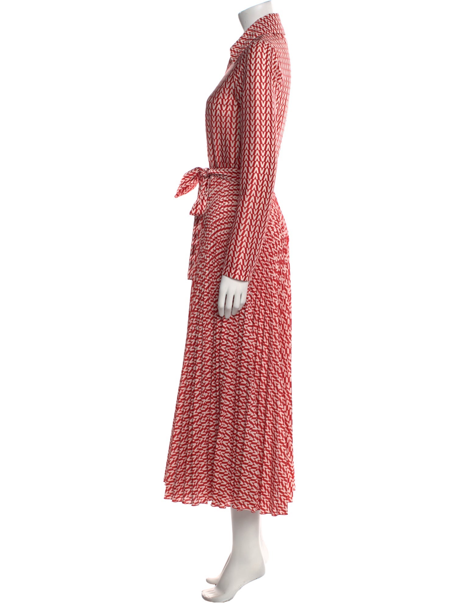 Valentino Striped Midi Length Dress