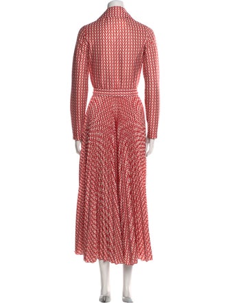 Valentino Striped Midi Length Dress