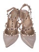Valentino Rockstud Accents Leather T-Strap Pumps