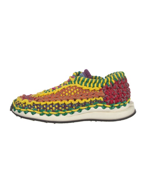 Valentino Patterned Crochet Trim Sneakers