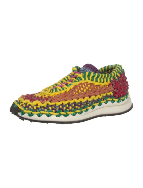 Valentino Patterned Crochet Trim Sneakers