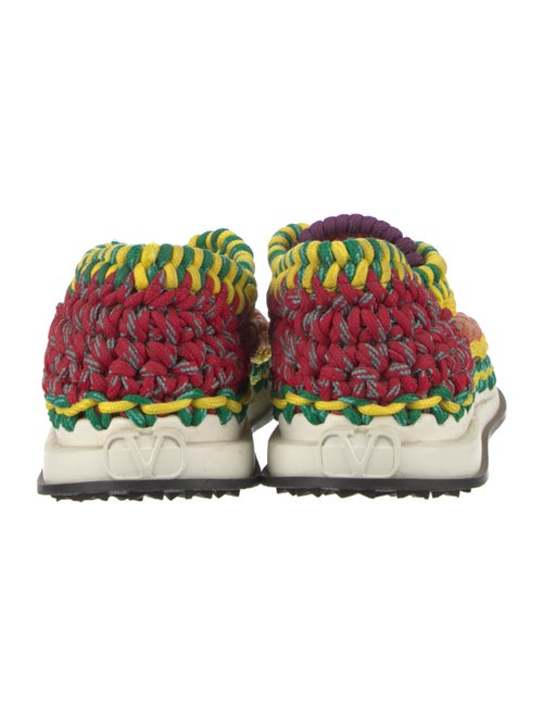 Valentino Patterned Crochet Trim Sneakers