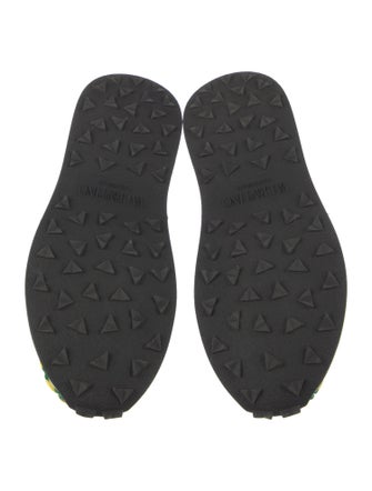 Valentino Patterned Crochet Trim Sneakers