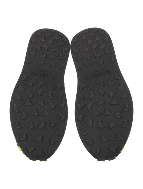 Valentino Patterned Crochet Trim Sneakers