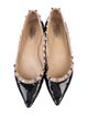 Valentino Rockstud Accents Patent Leather Flats
