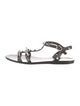 Valentino Rockstud Accents Rubber T-Strap Sandals