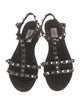 Valentino Rockstud Accents Rubber T-Strap Sandals