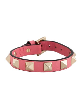 Valentino Leather Rockstud Wrap Bracelet