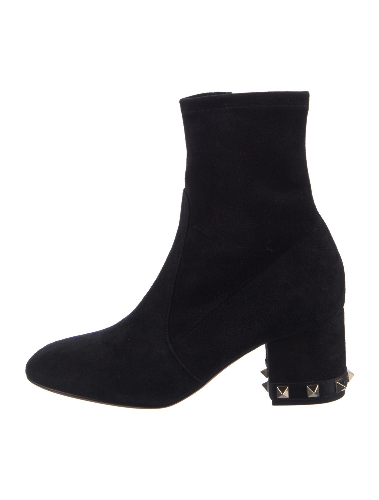 Valentino Rockstud Accents Suede Sock Boots