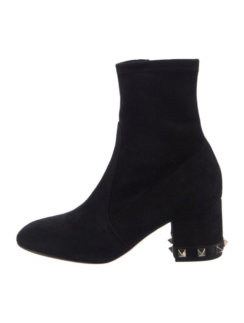 Valentino Rockstud Accents Suede Sock Boots