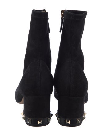 Valentino Rockstud Accents Suede Sock Boots