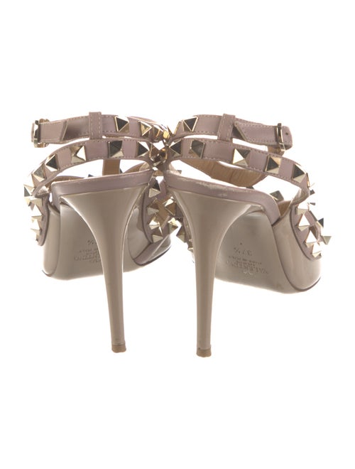 Valentino Rockstud Accents Patent Leather T-Strap Pumps