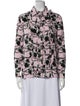 Valentino Silk Floral Print Button-Up Top