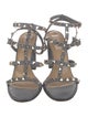 Valentino Rockstud Accents Leather Gladiator Sandals