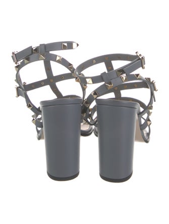 Valentino Rockstud Accents Leather Gladiator Sandals