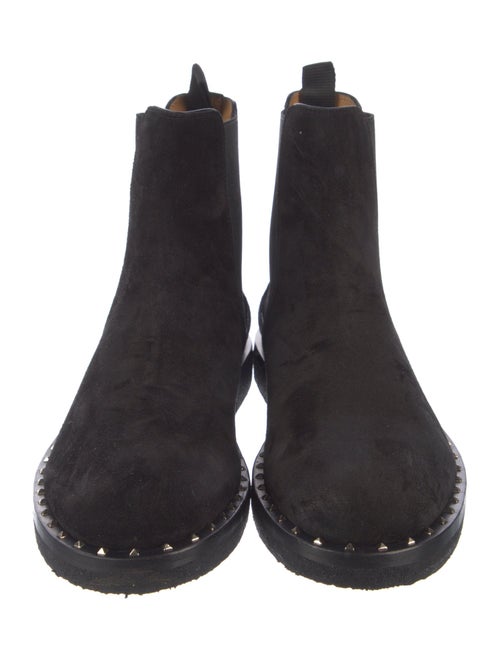 Valentino Rockstud Accents Suede Chelsea Boots