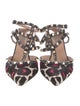 Valentino Rockstud Accents Ponyhair T-Strap Pumps