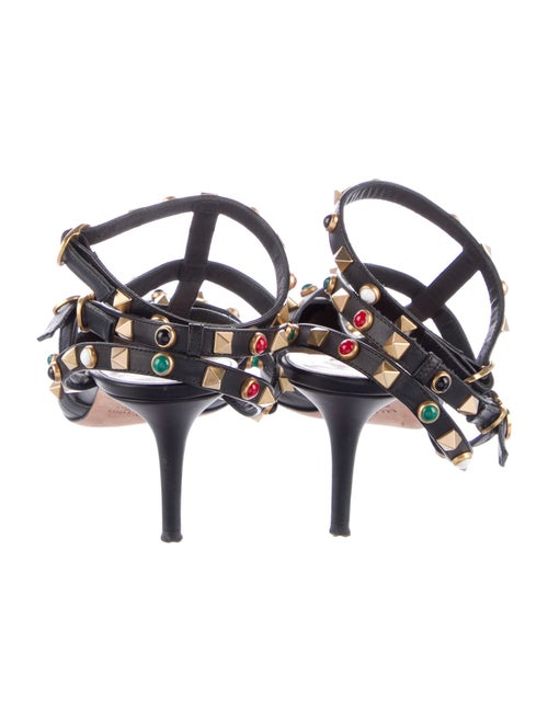 Valentino Rockstud Accents Leather T-Strap Pumps