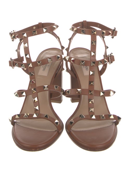 Valentino Rockstud Accents Leather Gladiator Sandals