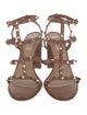 Valentino Rockstud Accents Leather Gladiator Sandals
