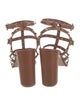 Valentino Rockstud Accents Leather Gladiator Sandals