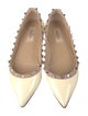 Valentino Rockstud Accents Patent Leather Flats