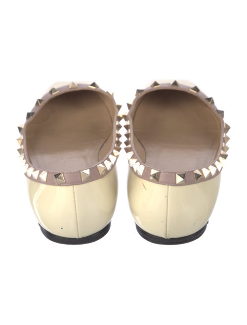Valentino Rockstud Accents Patent Leather Flats