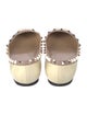 Valentino Rockstud Accents Patent Leather Flats