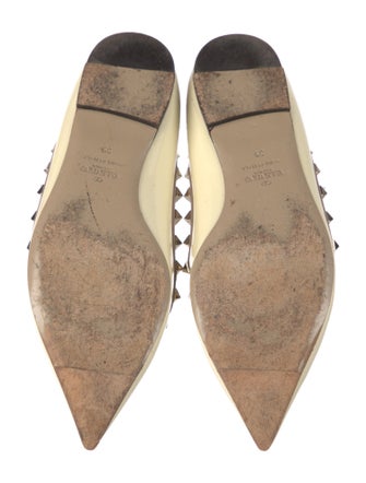 Valentino Rockstud Accents Patent Leather Flats